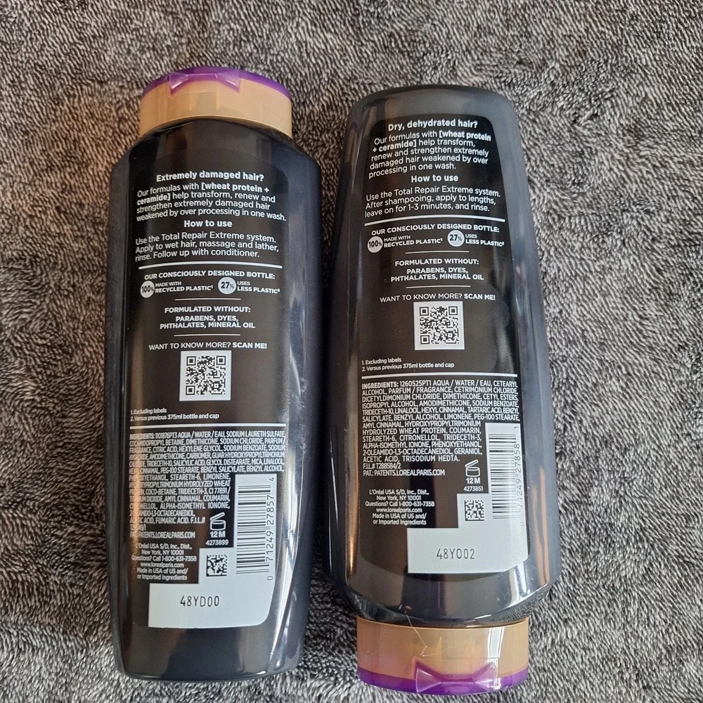 2 Pk‎ L'oreal Elvive Total Repair Extremely Damage Hair Shampoo & Conditioner